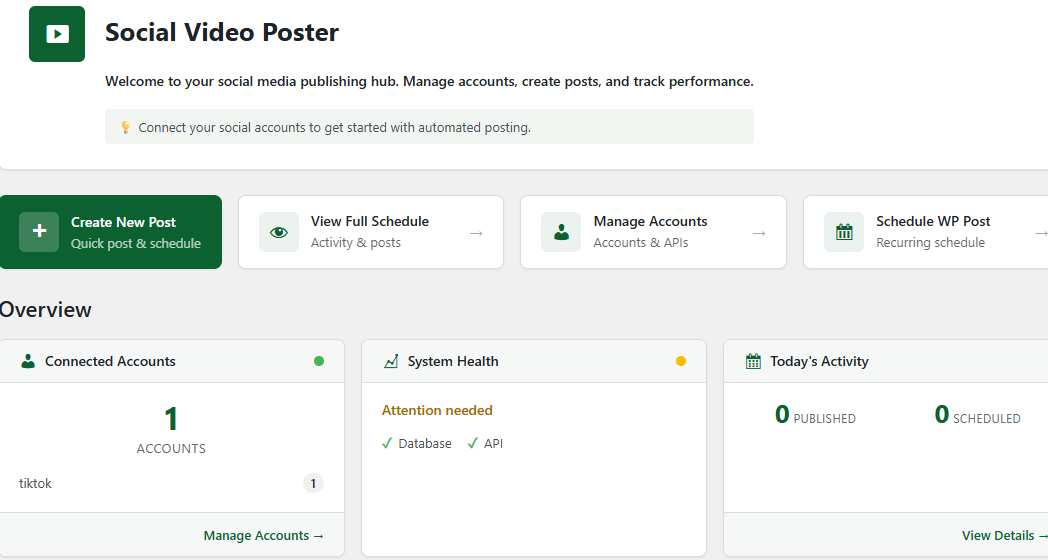 MSVP dashboard overview